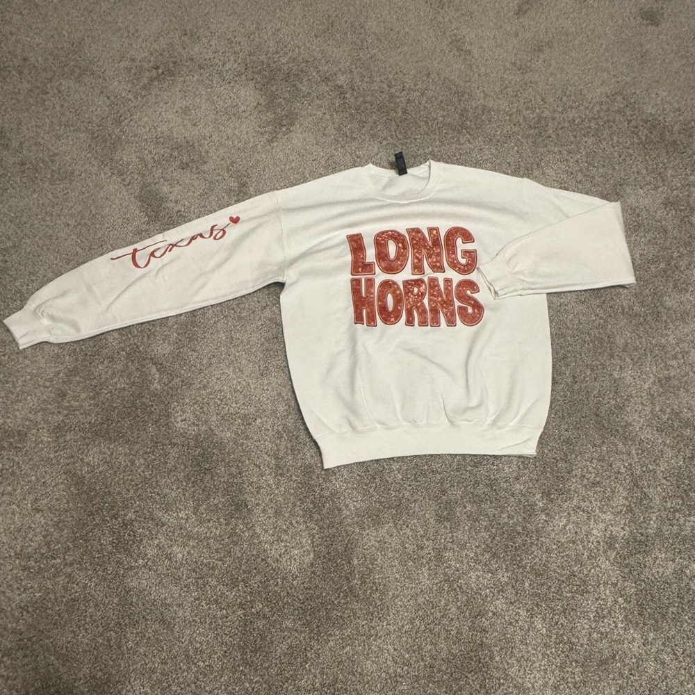 Longhorns White and OrangeSweatshirt